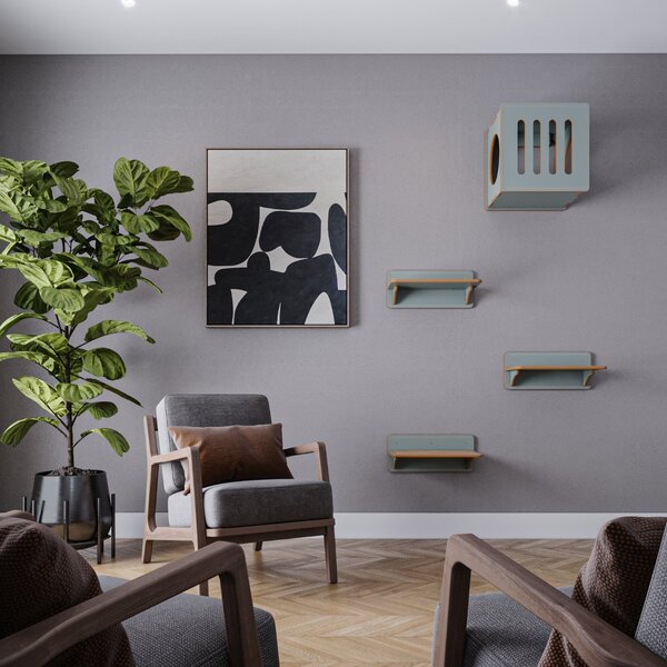 Nicho Para Gatos Sagu - Frente Grade A 38cm X C 38cm X P 35cm