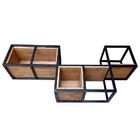 Nicho Para Parede De Madeira E Ferro - Decoração Industrial -