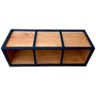 Nicho Para Parede De Madeira E Ferro - Prateleira Decoração I