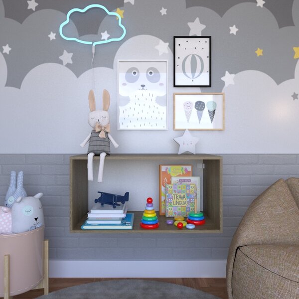 Nicho Para Quarto Infantil 80x40x40cm  Carvalho Mel