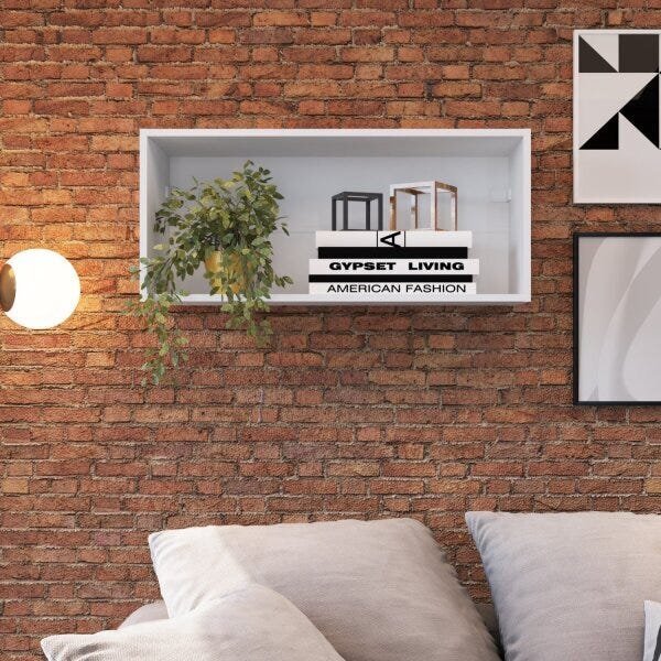 Nicho Parede Horizontal Organizador Multiuso Funcionale  Bran