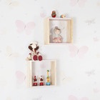 Nicho Parede Quarto Infantil Madeira Pinus E Mdf Rosa Milksha