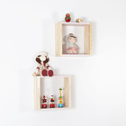 Nicho Parede Quarto Infantil Madeira Pinus E Mdf Rosa Milksha
