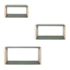 Nicho Parede Sala Decorativo Madeira/mdf Verde Real 50cm