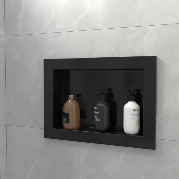 Nicho Pedra Para Banheiro 52cm Newstone Preto Fosco | Leroy Merlin