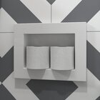 Nicho Pedra Porta Papel 31cm Newstone Preto Fosco