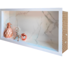 Nicho Porcelanato Banheiro Branco Carrara Polido 60x32cm - Lo