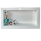 Nicho Porcelanato Branco 60x32 com Borda  Simples Porcelanato