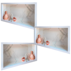 Nicho Porcelanato Branco Carrara 60x32cm Kit 3 Unidades