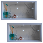 Nicho Porcelanato Branco Carrara Banheiro 60x32 Kit 2 Unidades