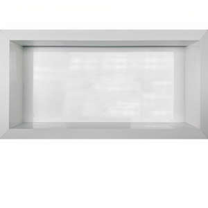 Nicho Porcelanato Branco Polido Borda Diamante LED 60x32cm