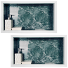 Nicho Porcelanato Cinza Alicante Polido 60x32cm 2 Unidades