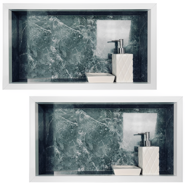 Nicho Porcelanato Cinza Alicante Polido 60x32cm 2 Unidades