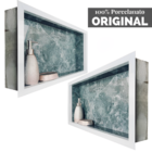 Nicho Porcelanato Cinza Alicante Polido 60x32cm 2 Unidades