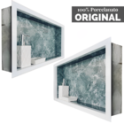 Nicho Porcelanato Cinza Alicante Polido 60x32cm 2 Unidades