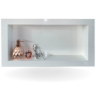 Nicho Porcelanato Com Borda Dupla Branco Polido 60x32cm