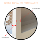 Nicho Porcelanato Com Borda Dupla Branco Polido 60x32cm