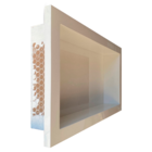 Nicho Porcelanato Com Borda Dupla Branco Polido 60x32cm