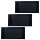 Nicho Porcelanato Preto Nero 60x32 Kit 3 Unidades Banheiro