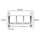 Nicho Porta Toalha Branco Para Banheiro 45 X 30cm