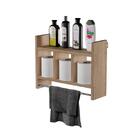 Nicho Porta Toalha Carvalho Para Banheiro 45 X 30cm