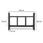 Nicho Porta Toalha Preto Para Banheiro 45 X 30cm