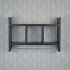 Nicho Porta Toalha Preto Para Banheiro 45 X 30cm