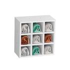 Nicho Porta Toalhas 09 Lugares 40x40cm Branco G01 - Ajl Móvei