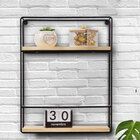 Nicho Prateleira Aramada Estilo Industrial Organizador Madeir