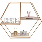 Nicho Prateleira Hexágono Aramado Cobre Rose
