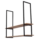 Nicho Preto Prateleira Suspensa Teto Banheiro Madeirado 80cm