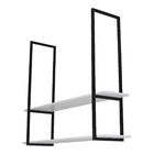 Nicho Preto Prateleira Suspensa Teto Cozinha Branca 60cm