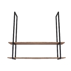 Nicho Preto Prateleira Suspensa Teto Cozinha Madeirado 100cm