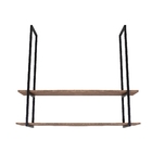 Nicho Preto Prateleira Suspensa Teto Cozinha Madeirado 80cm