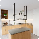 Nicho Preto Prateleira Suspensa Teto Cozinha Preta 80cm