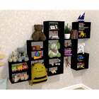 Nicho Quadrado Com Prateleira Cubo I Preto