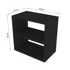 Nicho Quadrado Com Prateleira Cubo I Preto