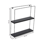 Nicho Quadrado Estilo 40X10X45Cm Preto