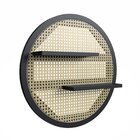 Nicho Redondo Madeira Maciça Palhinha Floema Preto Lavado