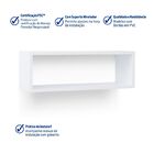 Nicho Retangular  60x20cm Branco Madeira MDP com Suporte Nivelador e Kit para fixação Bemfixa