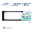 Nicho Retangular 60x20cm Preto Madeira MDP com Suporte Nivelador e Kit para fixação Bemfixa