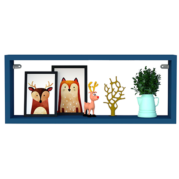 Nicho Retangular Azul Claro 50x15x10p Mdf Decorativo