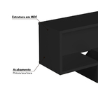 Nicho Retangular Cartoon Em Mdf Laqueado - Preto