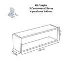 Nicho Retangular Decorativo 70cx25px15a Preto Em Mdf