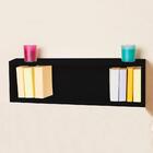 Nicho Retangular Decorativo 70cx25px15a Preto Em Mdf