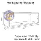 Nicho Retangular Marrom Tabaco 80x15x10p Mdf Decorativo