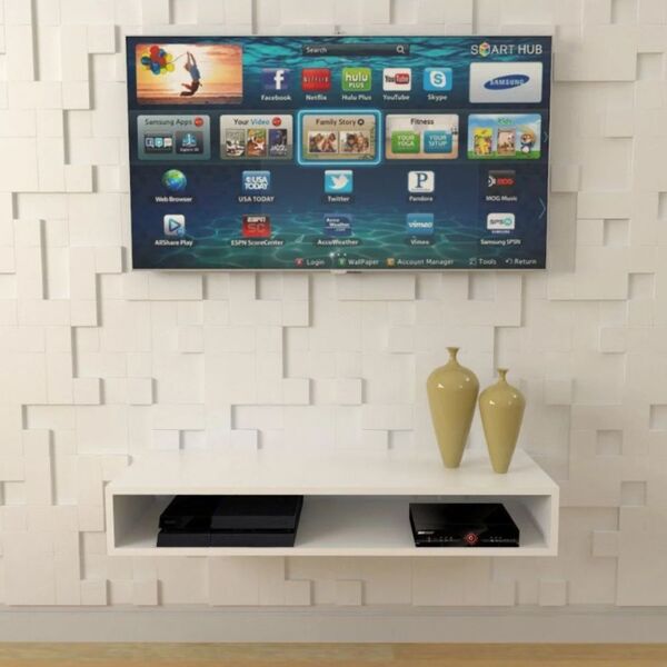 Nicho Retangular Para Sala 60 Cm Mdf Branco