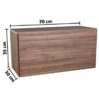 Nicho Retangular Prime 1 Porta Nogal 35x70x30cm Vtec