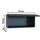 Nicho Retangular Prime 1 Porta Preto 35x70x30cm Vtec