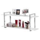 Nicho Sala E Quarto Cromado Com Prateleiras Branco 60cm